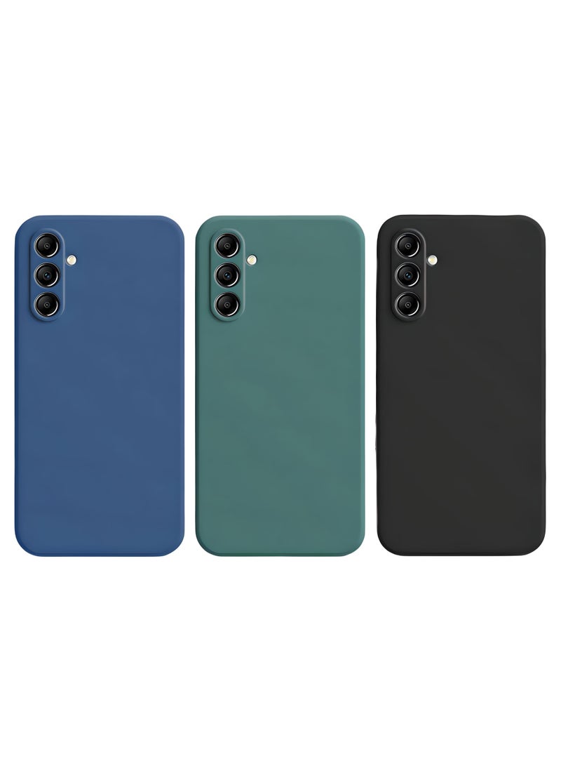 ساراونت غطاء حماية من السيليكون غير اللامع لهاتف Samsung Galaxy A54 5G - نحيف، ملون، قبضة جيدة (أسود، أزرق، أخضر) - Image 1