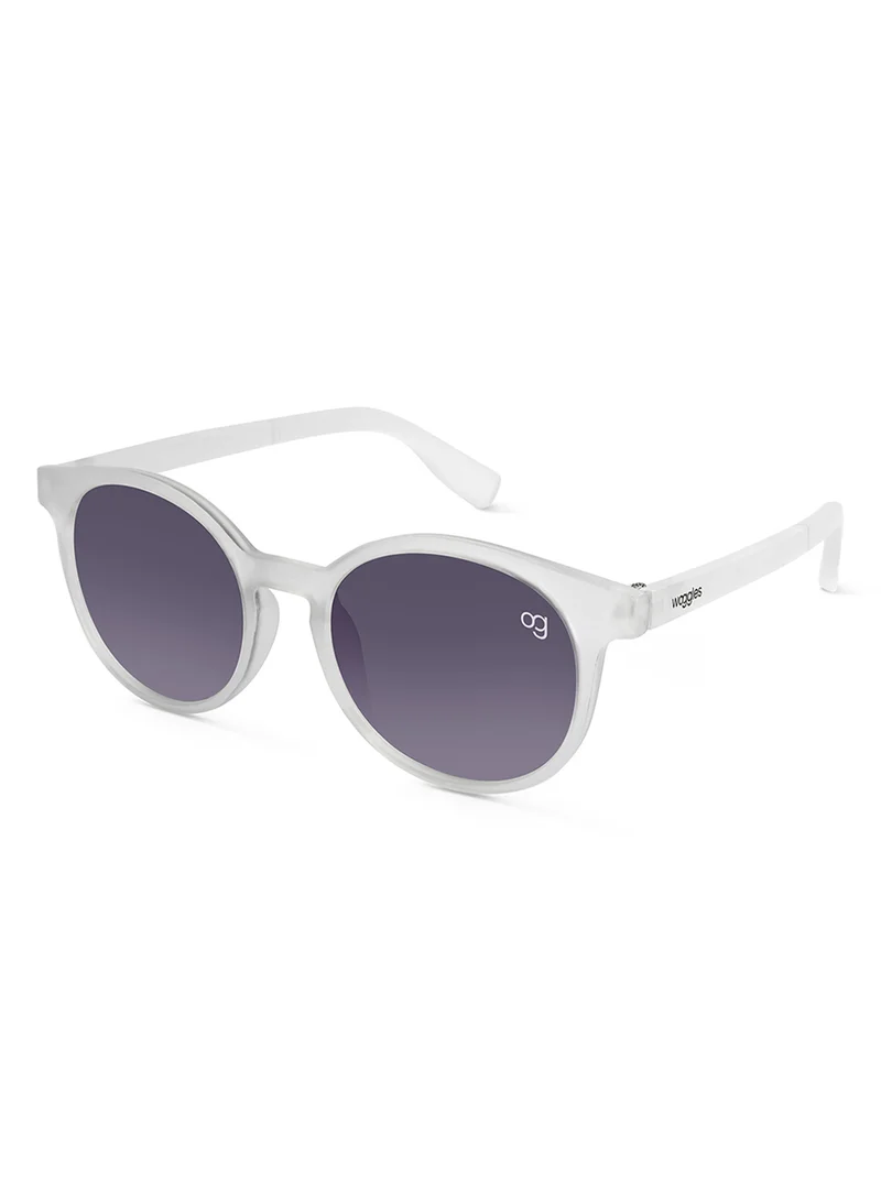 Woggles Fireglow White Round Kids Sunglasses