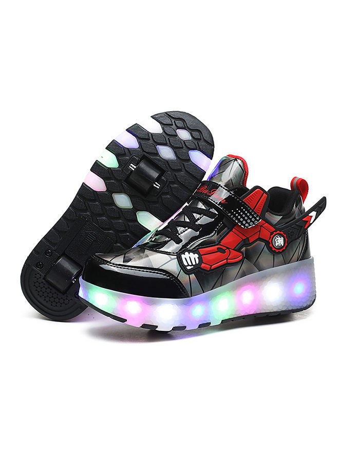 Sharpdo Kids Roller Skates Light up Shoes with Double Wheel Shoes LED USB Charging Roller Sneakers for Girls Boys Best Gift  - Image 1