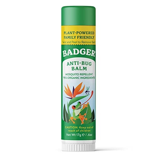 Badger Bug Repellent Stick All Natural Mosquito Repellent with Citronella Pleasant Smelling Insect Repellent Travel Size for Kids and Adults 06 oz