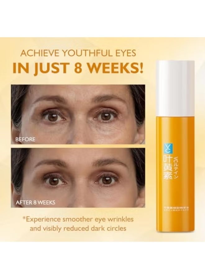 Dinkiss Lutein Eye Essence Oil, Vc Lutein Eye Essence Oil, Lutein Eye Serum, Lutein Eye Oil, Under Eye Oil Roller Ball, Japan Firming Anti-Aging Eye Serum For Eye Bags (8ml)*4 - Image 2