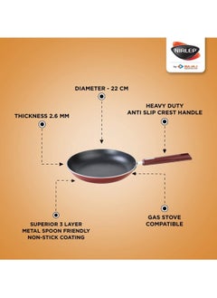 NIRLEP Nirlep by Bajaj SELECT FRY PAN WITHOUT LID 20CM  - Image 3