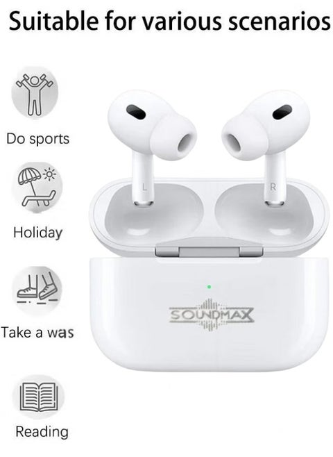 Soundmax SM91 Wireless Earbuds with High Quality Stereo Sound Touch Control 25 Hours Total Listening Time