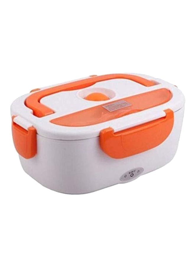 NIBEMINENT Electric Heating Lunch Box White/Orange 22x15x10centimeter - Image 1
