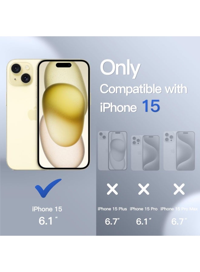 JETech Matte Cover Case for iPhone 15 6.1-Inch, Shockproof Military Grade Drop Protection, Frosted Translucent Back Phone Cover, Anti-Fingerprint (Yellow) - Image 5