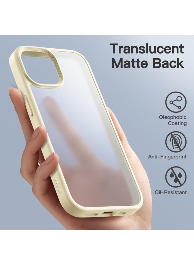 JETech Matte Cover Case for iPhone 15 6.1-Inch, Shockproof Military Grade Drop Protection, Frosted Translucent Back Phone Cover, Anti-Fingerprint (Yellow) - Image 4