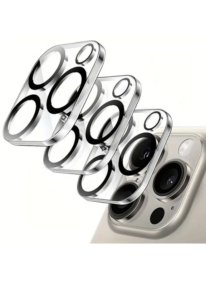 3 حزمة واقي عدسة الكاميرا الزجاجي المقوى 9H للآيفون 14 - شفاف اللون - Image 2