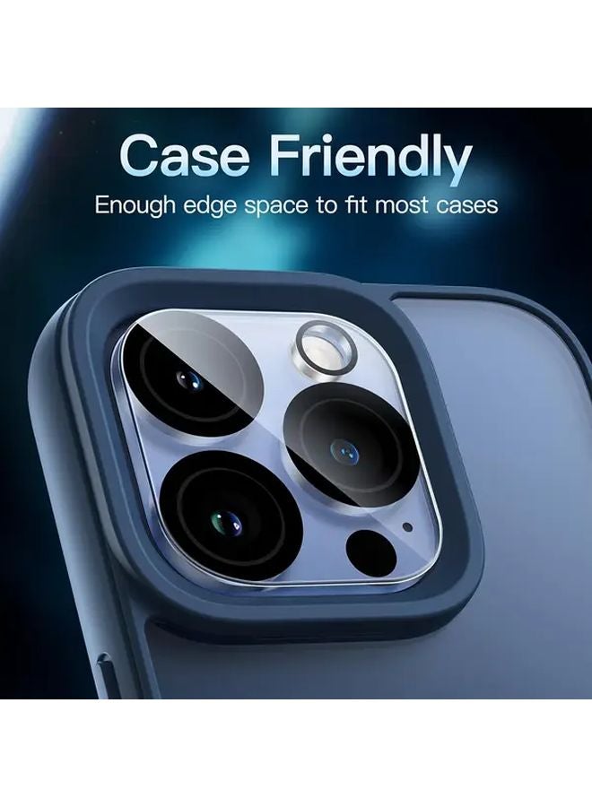 3 حزمة واقي عدسة الكاميرا الزجاجي المقوى 9H للآيفون 14 - شفاف اللون - Image 3