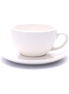 رانك  كوب قهوة مع صحن أبيض 250 مل  - Image 2