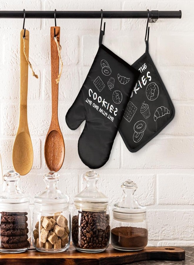 مجموعة قفازات الفرن وحاملات الأواني الحصرية من GEYGIE Kitchen، قفازات مطبخ واقية لمحبي الشواء، هدايا طهي للرجال والنساء والطهاة، هدايا عيد ميلاد لمحبي الحلويات (الكوكيز) - Image 4