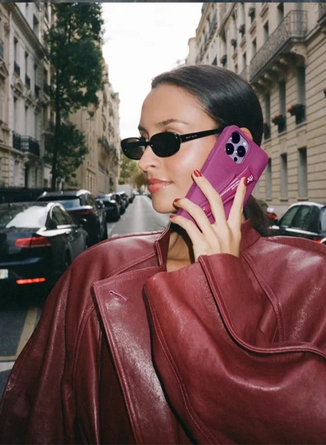 رود الهاتف الخليوي حالة هلام الشفاه ، الهاتف الخليوي حالة هلام الشفة ، هلام السيليكون السائل حالة الكاميرا ، أحمر الشفاه ، اي فون 16 برو ماكس هلام التوت - Image 4