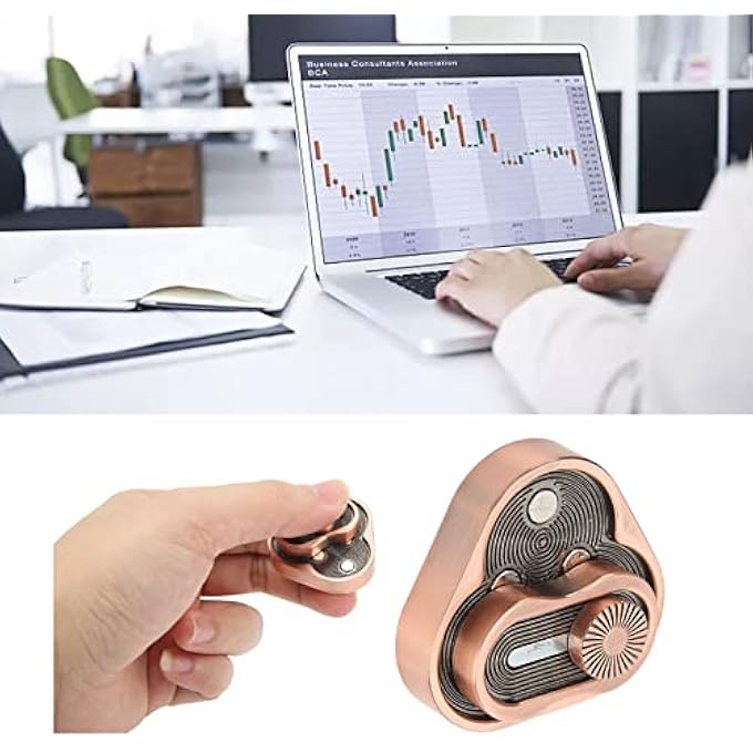 Focket Triangle Rotation Fidget Slider, Tricyclic EDC Magnetic Metal Fidget for Adults, Durable, Double Slider, Anxiety, Stress Relief, Toy, ADHD, Autism, Sensory Toy - Image 5