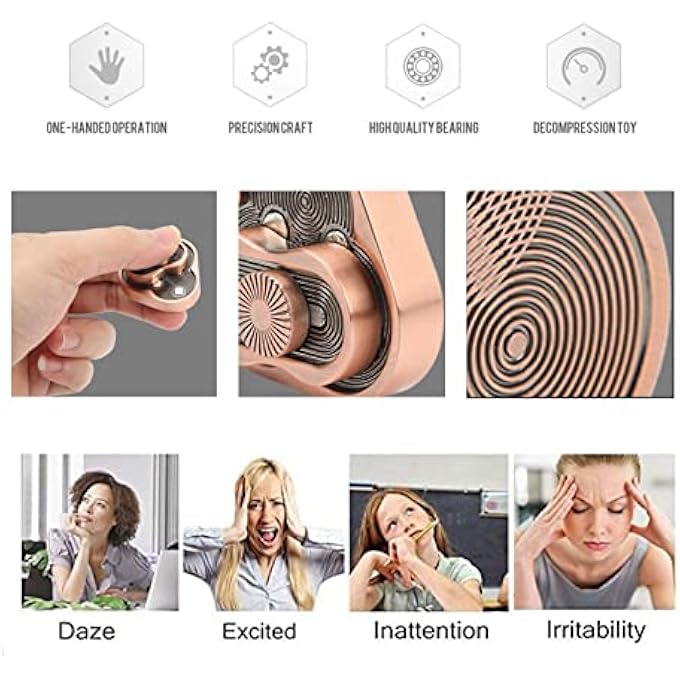 Focket Triangle Rotation Fidget Slider, Tricyclic EDC Magnetic Metal Fidget for Adults, Durable, Double Slider, Anxiety, Stress Relief, Toy, ADHD, Autism, Sensory Toy - Image 2