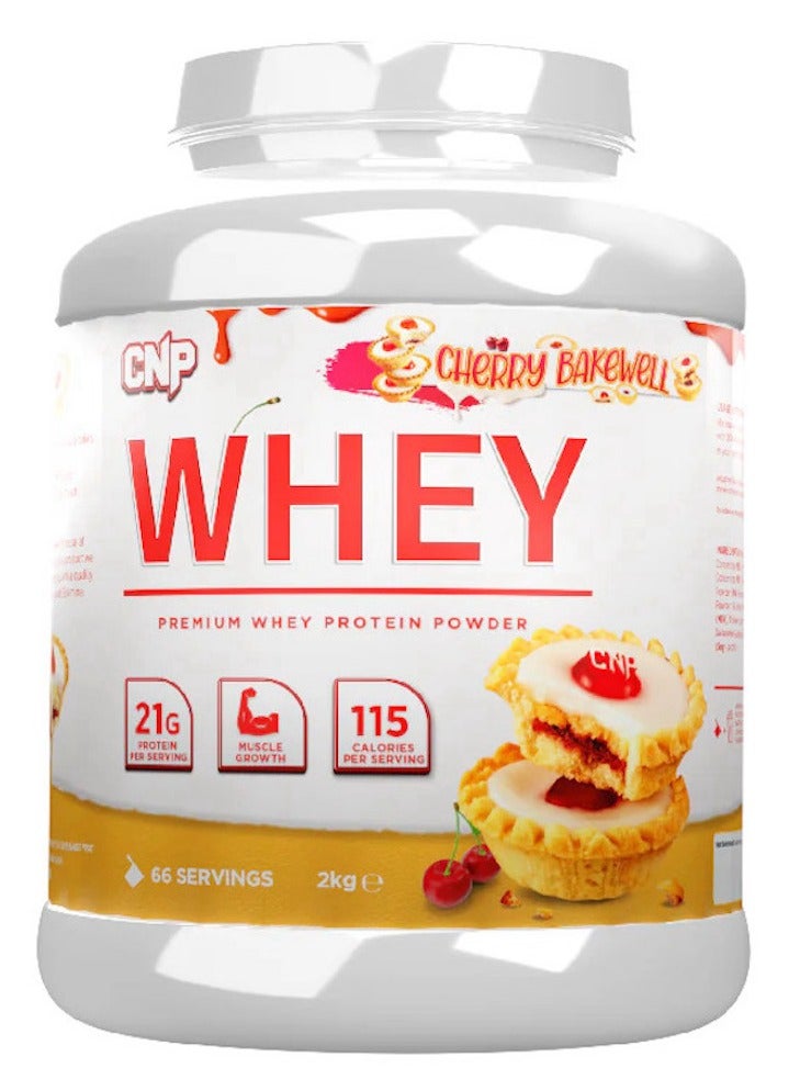 CNP Whey Protein – Cherry Bakewell | 2kg (66 Servings) | 21g Protein per Serving | Low Sugar | Enhanced Absorption - Image 1