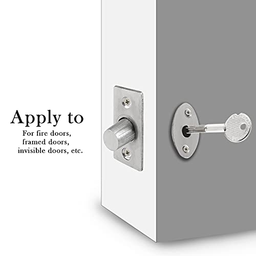 LDEXIN Stainless Steel Hidden Manager Tubewell Key Mortise Lock Hardware with Screw for Door, Key Length 4.13" / 105mm - Image 5