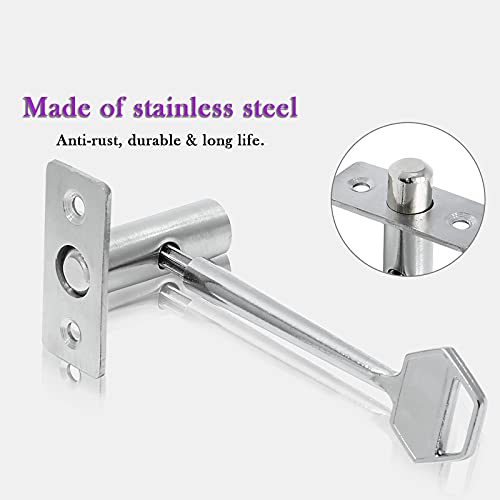 LDEXIN Stainless Steel Hidden Manager Tubewell Key Mortise Lock Hardware with Screw for Door, Key Length 4.13" / 105mm - Image 3