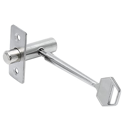 LDEXIN Stainless Steel Hidden Manager Tubewell Key Mortise Lock Hardware with Screw for Door, Key Length 4.13" / 105mm - Image 4