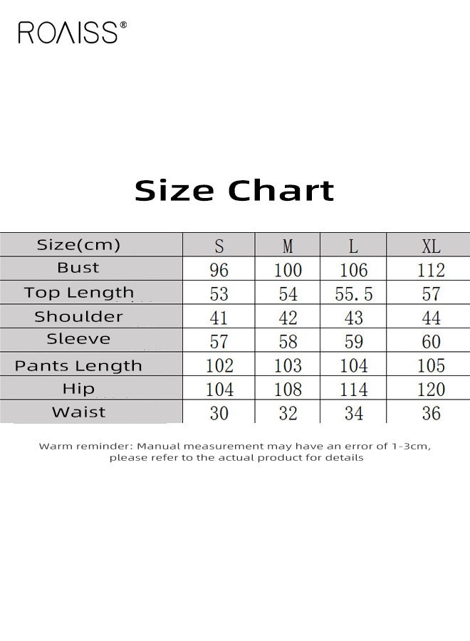 رويس طقم بيجامة أنيق بأكمام طويلة ورقبة دائرية وتصميم بلون سادة وتفاصيل أزرار وحواف كشكشة رقيقة وفتحة صغيرة، من أجل ملابس نوم مريحة - Image 5
