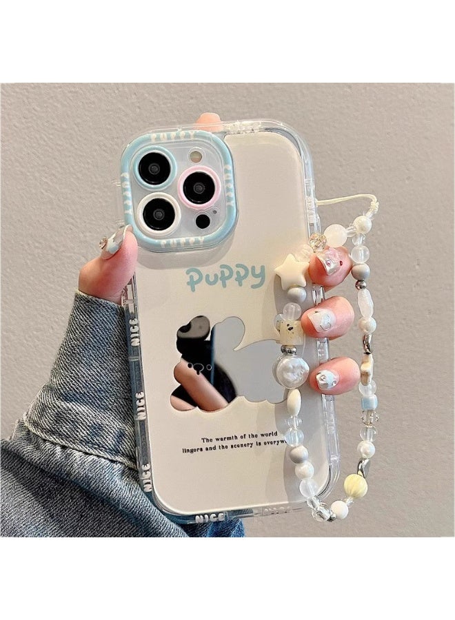 NIBEMINENT Protective TPU Case Cover For iPhone 15 Pro Max, Running Rabbit With Bracelet - Image 1