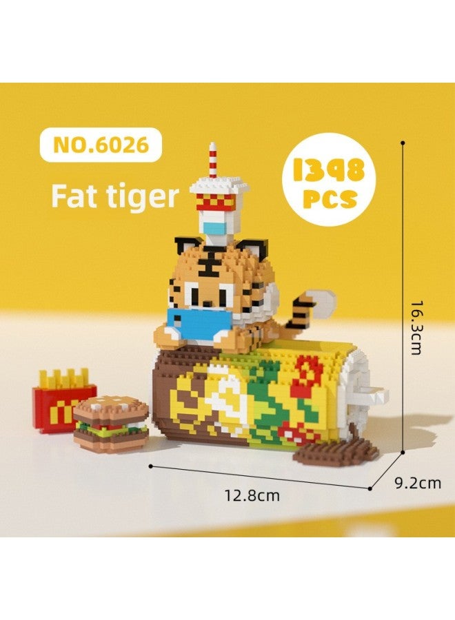 Compatible With Lego Bricks Tiny Particles Happy Fat House Cartoon Assembled Model Boys And Girls Educational Toys Wholesale-Color:Happy Fat House 6029 Kola Polo Bear (1179PCs)  - Image 5