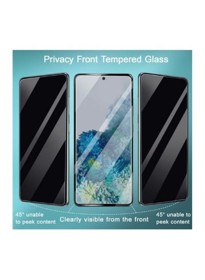 Glass Samsung Galaxy A55 Privacy Screen Protector with Camera Lens Protector, Fingerprint Unlock Support,Touch Sensitive, Bubble Free 9H Hardness Anti-Scratch Screen Protector for Samsung A55 5G (2+2 Pack) - Image 4
