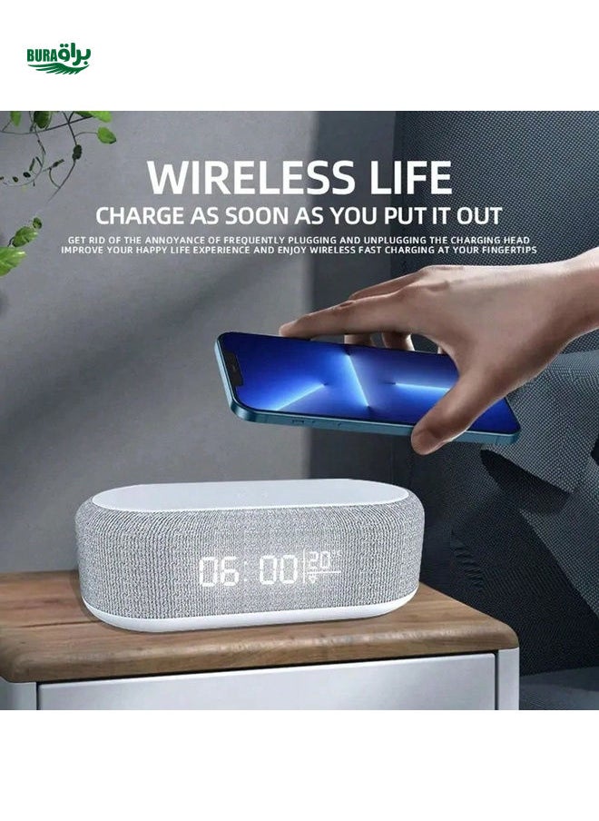 Wireless Charging Station Digital Alarm Clock For Bedroom Temperature Display 15W Wireless Charger Dock With Night Light Compatible With IPhone 15/14/13/12/11/X/SE/8 Series Alarm Clock With Wireless Charging For Apple IPhone, IPad,Android Phone ,Wireless Fast Charging,Weekend Mode, Snooze,LED Clocks For Bedroom, Bedside,Sunrise Alarm Clock, Wake Up Light For Bedrooms,Gifts For Family,Friends,Kids,Birthday,Christmas, Winter, ,Girlfriend,Boyfriend