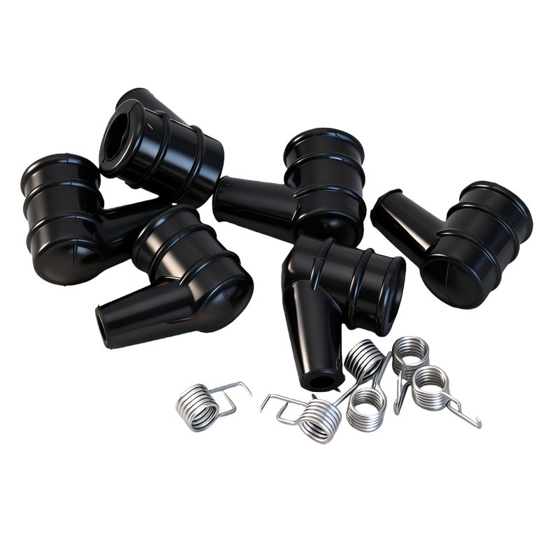 6 Pcs Spark Plug Boot Connector Kit With Spring Rubber Cap For 2 Stroke Chainsaw 4500 5200 5800 - Image 1