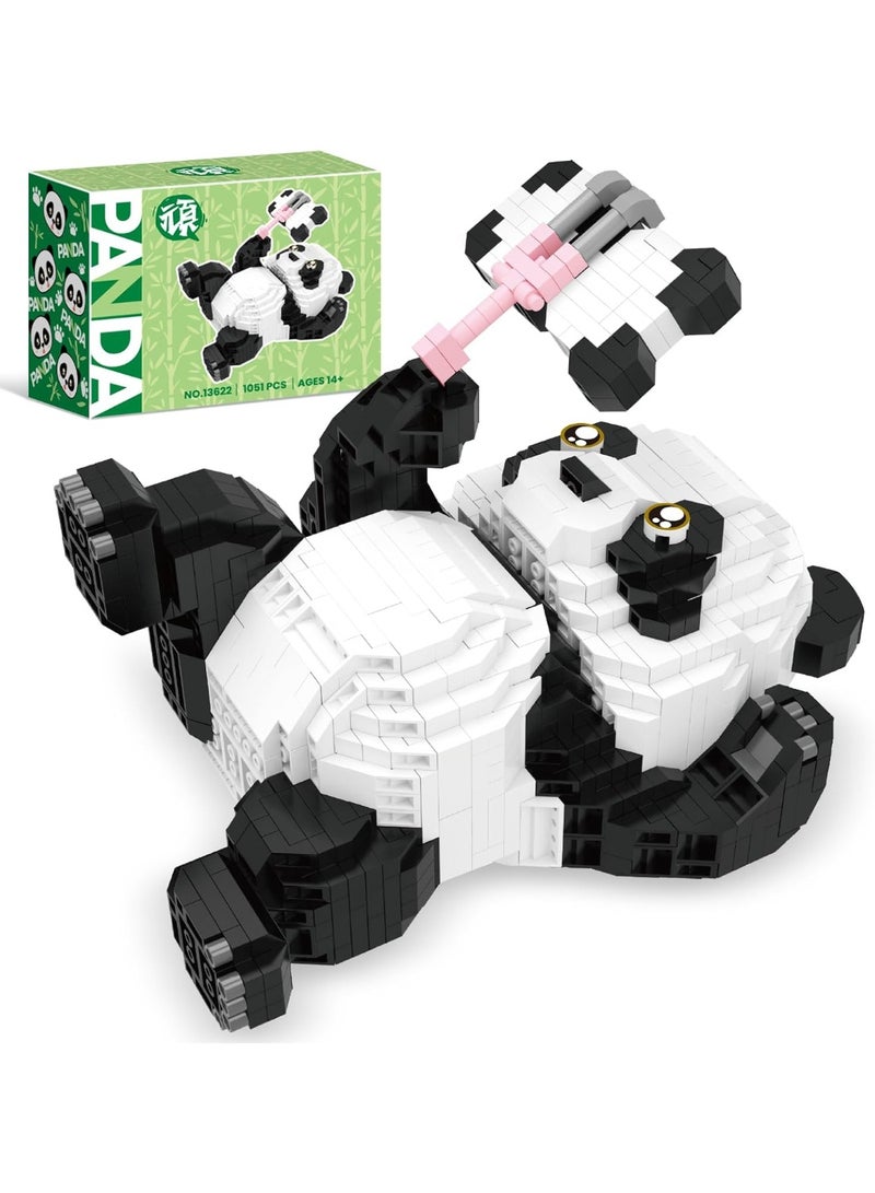 باندا ميكرو ميني بناء لعبة الطوب للبالغين، 1064 جهاز كمبيوتر شخصي صغير كتل البناء الحيوانات مجموعات لحقائب Goodie، حزب المفضلات للفتيان البنات 12 + 14 +، هدية عيد ميلاد عيد الميلاد للأطفال، جوائز الكرنفال - Image 1