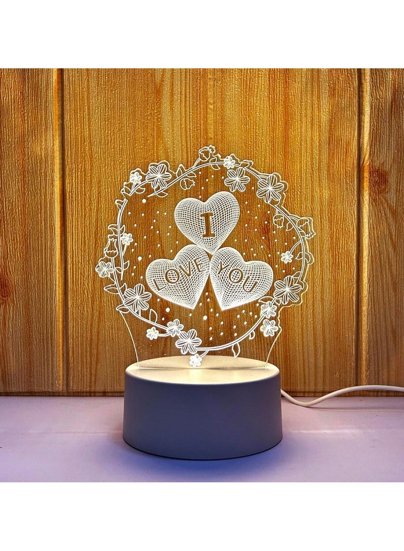 White LED I Love You Lamp Romantic Illuminated Decor - Image 4
