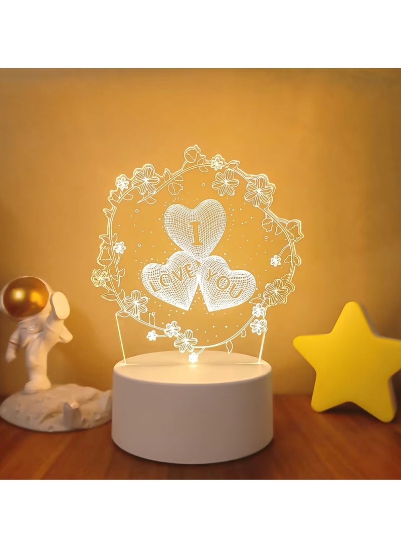 White LED I Love You Lamp Romantic Illuminated Decor - Image 5