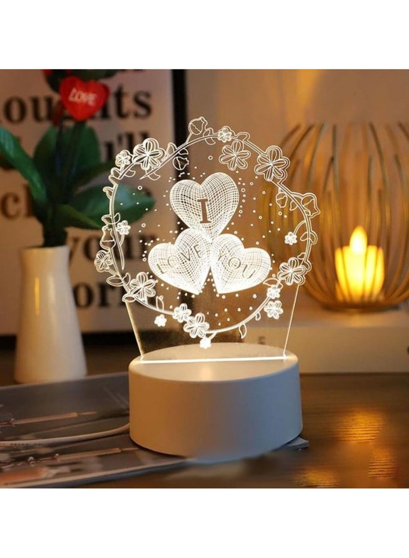 White LED I Love You Lamp Romantic Illuminated Decor - Image 2