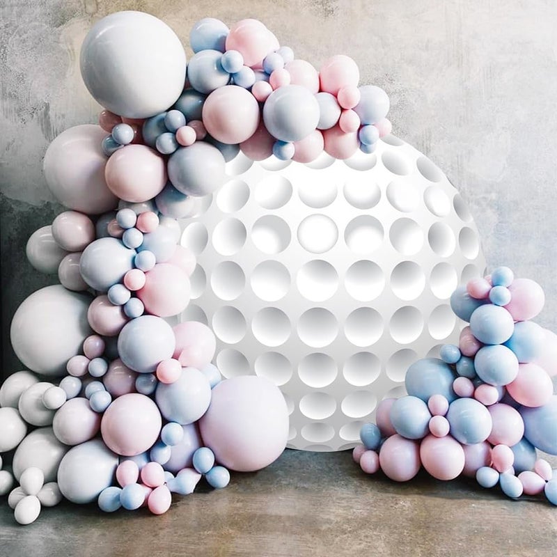 Laeacco 72x72ft Golf Theme Round Backdrop White Golf Ball Circle Backdrop Cover Golf Sports Themed Birthday Photo Background for Men Women Birthday Sports Match Games Club Party Portrait Booth Props - Image 3