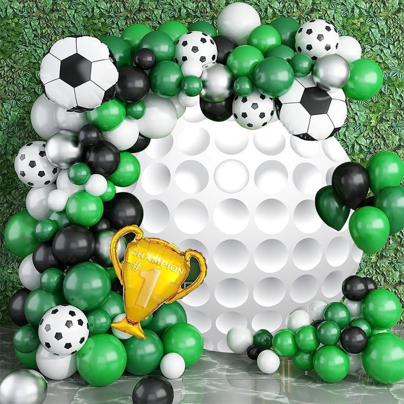 Laeacco 72x72ft Golf Theme Round Backdrop White Golf Ball Circle Backdrop Cover Golf Sports Themed Birthday Photo Background for Men Women Birthday Sports Match Games Club Party Portrait Booth Props - Image 4