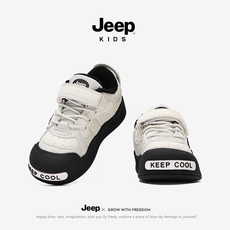 Jeep Boys' Cotton Shoes Sneakers With Fleece Lining For Older Children, Non-Slip Girls' Winter Children'S Sneakers - Image 3