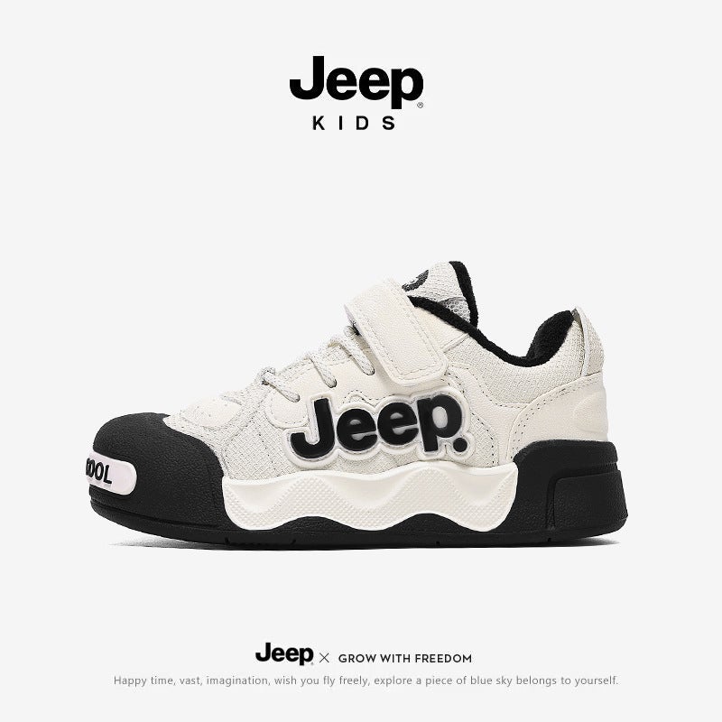 Jeep Boys' Cotton Shoes Sneakers With Fleece Lining For Older Children, Non-Slip Girls' Winter Children'S Sneakers - Image 2
