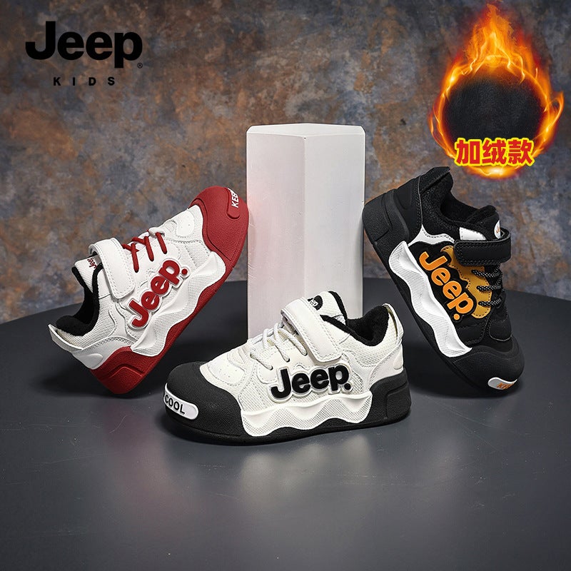 Jeep Boys' Cotton Shoes Sneakers With Fleece Lining For Older Children, Non-Slip Girls' Winter Children'S Sneakers - Image 5