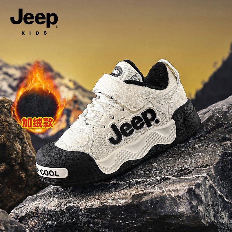 Jeep Boys' Cotton Shoes Sneakers With Fleece Lining For Older Children, Non-Slip Girls' Winter Children'S Sneakers - Image 4