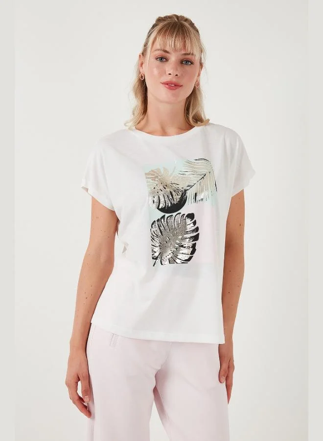 Lela Lela Printed Crew Neck Regular Fit T-Shirt Women's T-Shirt 6671004