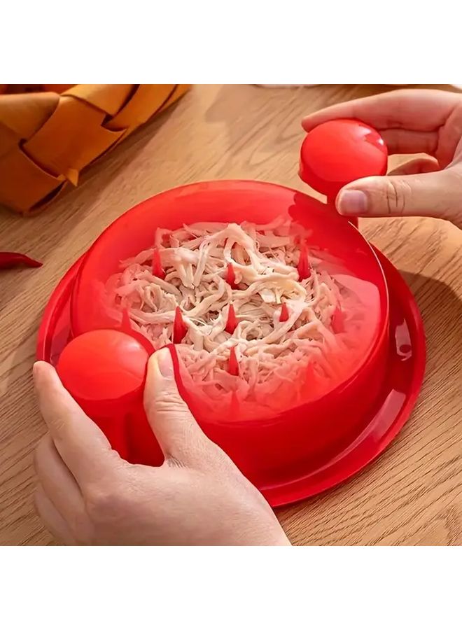 Red Electric Free Chicken Shredder Claws Sharp Blades Built In Bowl For Meat - Image 5