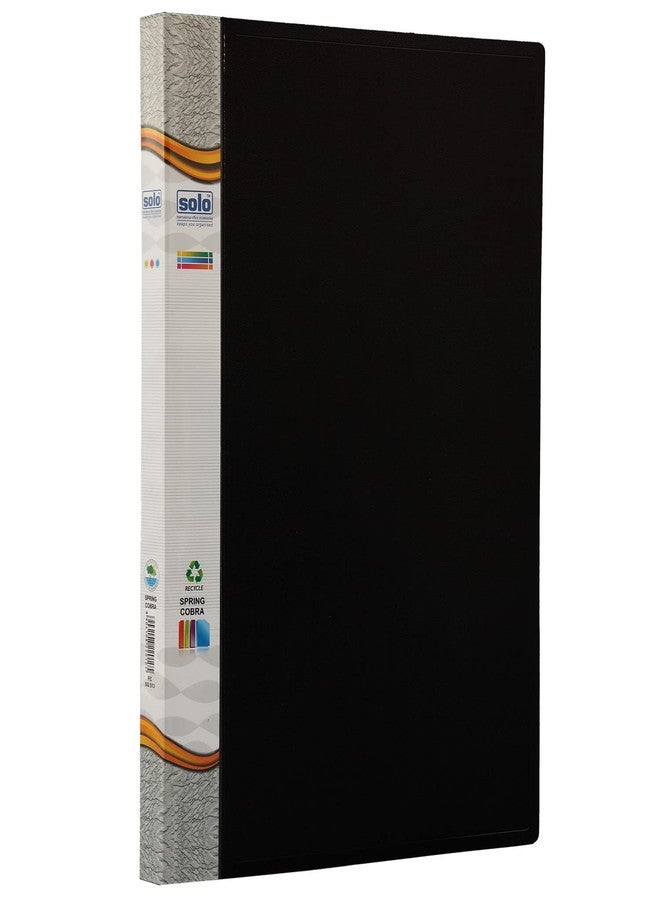 سولو ملف سولو سبرينغ كوبرا - مقاس FC | يتسع لما يصل إلى 180 ورقة مع زنبرك وشوكات مزدوجة، ومشبك ذراع إضافي وجيب شفاف | مصنوع من البولي بورد المتين مع مشبك ألومنيوم مميز للاستخدام مدى الحياة - Image 1