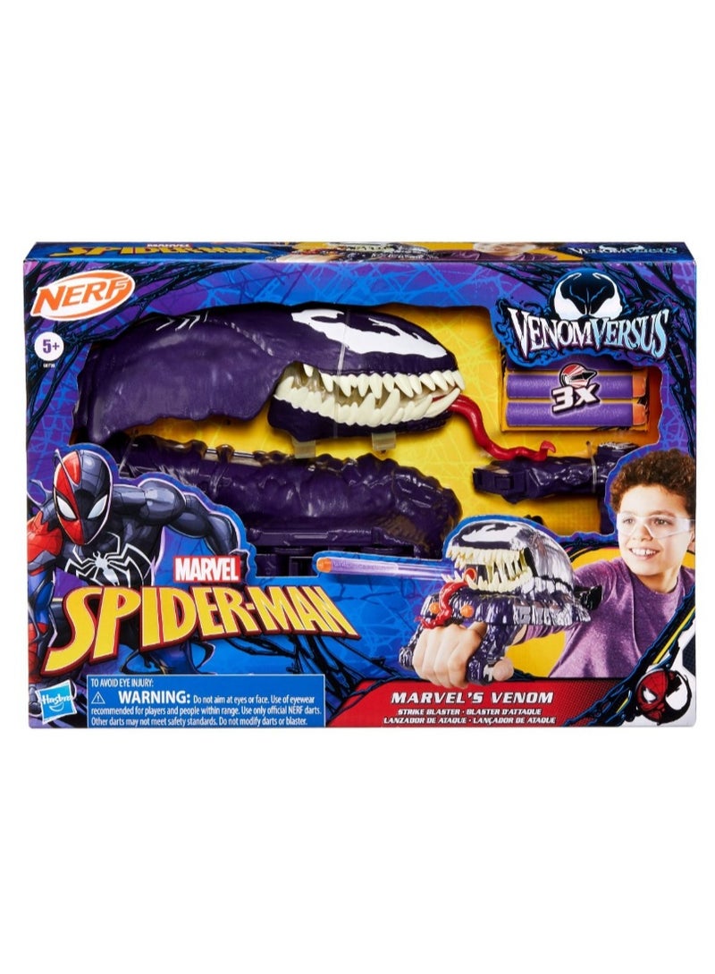 HASBRO - NERF Hasbro Nerf Spider-Man VenomVersus Marvel’s Venom Strike Blaster Toy for Kids - Image 1