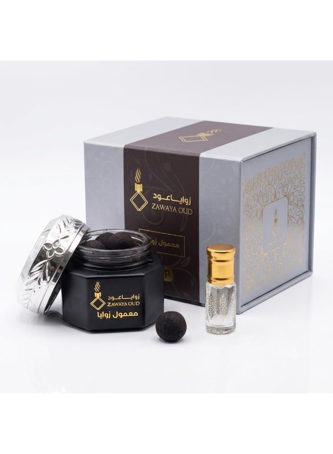 Zawat Oud Maamoul Zawat VIP Premium Arabic Incense Oud Balls with Essential Oil Luxury Gift Package - Image 1