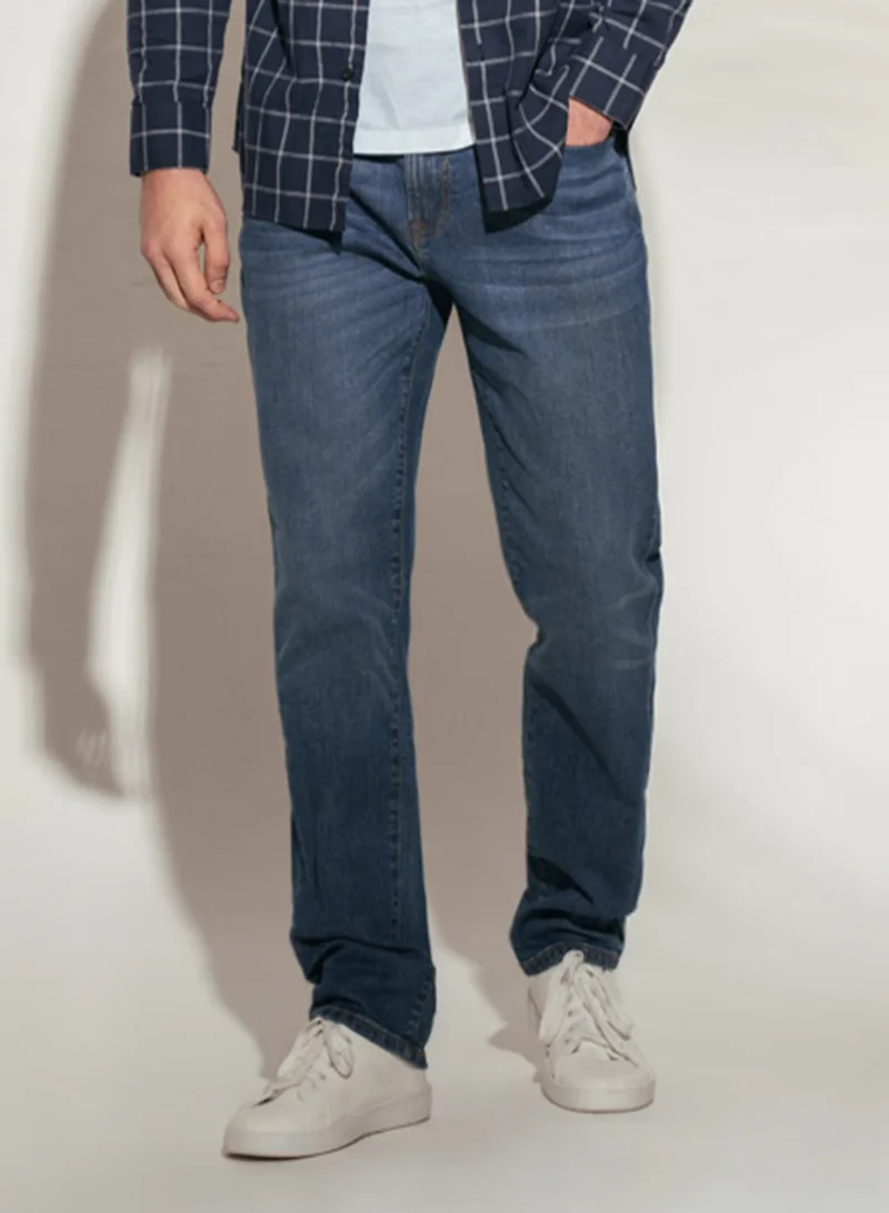 Men’s Skinny Taper Stretch Denim Jeans with Elastic Waist