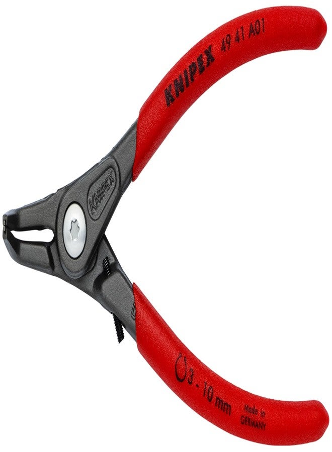 KNIPEX Tools 5" Precision External Circlip Pliers w/Bent Tips, Plastic Grip (4941A01), Chrome,gray - Image 1