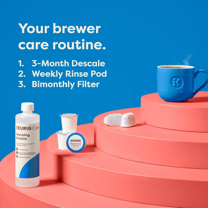 Keurig 3-Month Brewer Maintenance Kit Includes Descaling Solution, Water Filter Cartridges & Rinse Pods, Compatible Classic/1.0 & 2.0 K-Cup Coffee Makers, 7 Count - Image 3