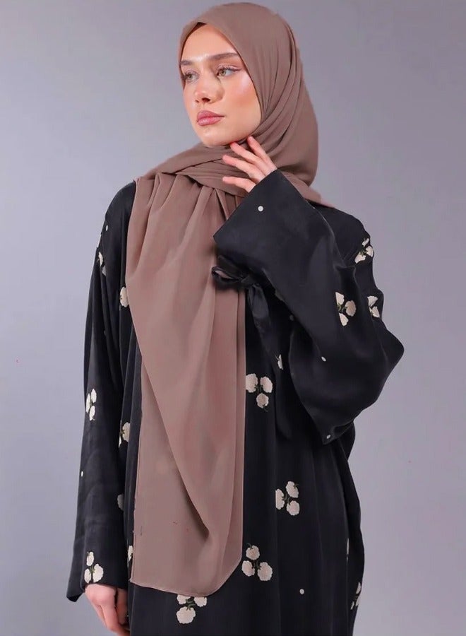 Solid Color Bubble Chiffon Scarf for Women Fashion Soft Hijab Long Scarfs Wrap Scarves - Image 1