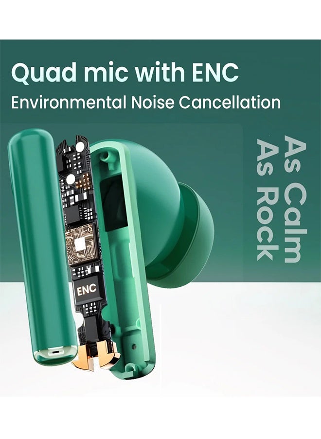 آي كروز سماعات أورا TWS - بلوتوث 5.3، تشغيل حتى 40 ساعة، عزل الضوضاء ENC، محركات 13 ملم، عزل الضوضاء، تحكم باللمس، شحن بمنفذ Type-C - Image 3