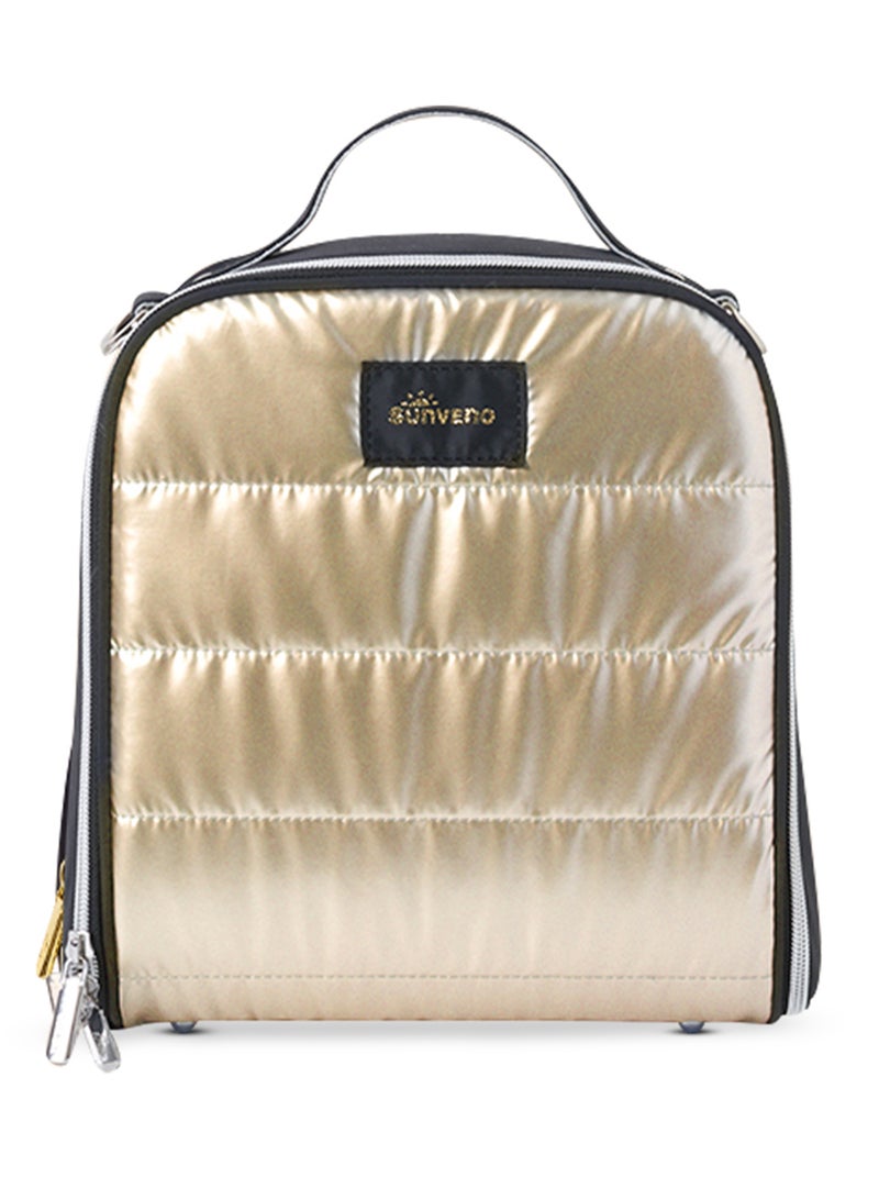 Sunveno Thermal Insulated Lunch Bag And Milk Bag - Gold Large - Image 1