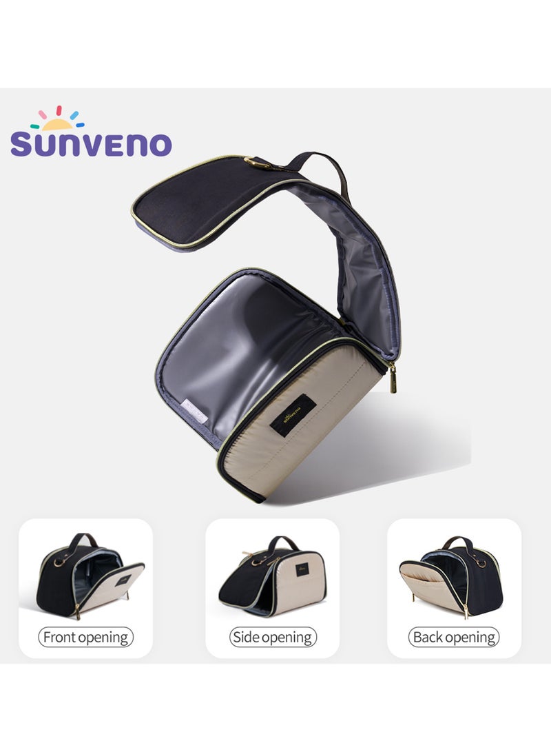 Sunveno Thermal Insulated Lunch Bag And Milk Bag - Gold Large - Image 2