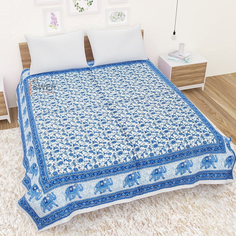 LOARSHY Pure Cotton 210 TC Floral Printed Quilt | Lightweight and Warm Jaipuri Rajasthani Double Bed Razai | Soft Razai for Winters | Beautiful Gift Item - Image 2